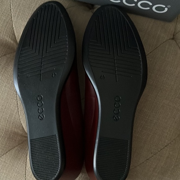 Ecco Shape 45 Leather Wedge Pumps Size 40 - Picture 4 of 6